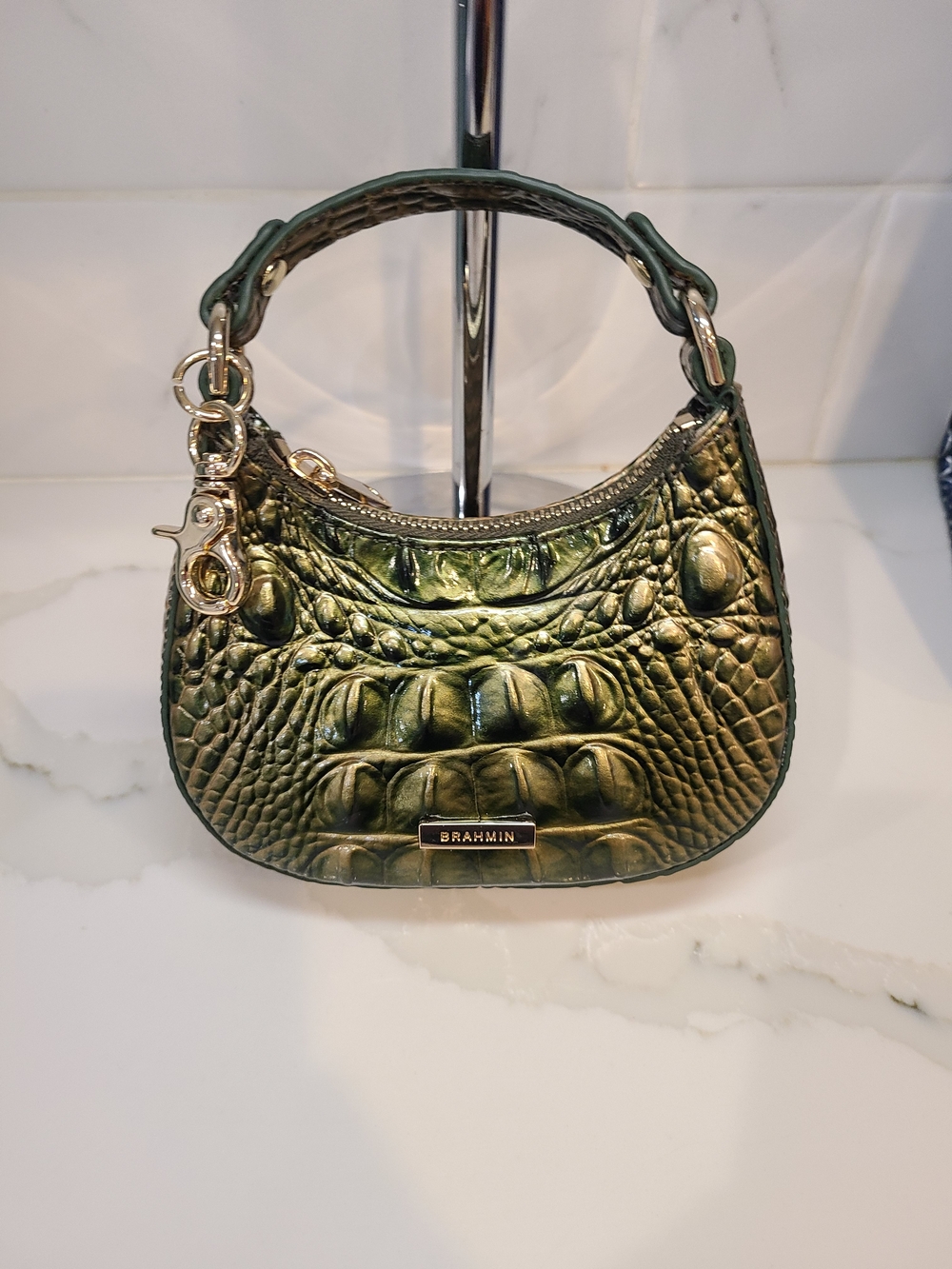 Brahmin Matcha Green Lollie Mini/Micro Hobo Pristine